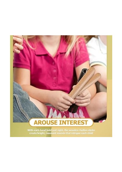 4'lü Ritim Çubukları Seti - Ahşap Claves Müzik Aleti Ev Veya Sınıf Için Mükemmel modelleri