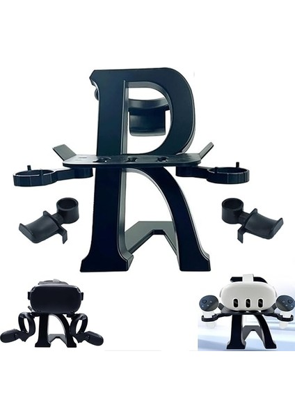Meta Quest 3/ Quest 2/ Quest/quest Pro/pico 4 Için / Valve Index Sanal Gerçeklik Kulaklık ve Kolları Için Vr Masaüstü Ekran Standı Montaj Masası Braketi Depolama Tutucu