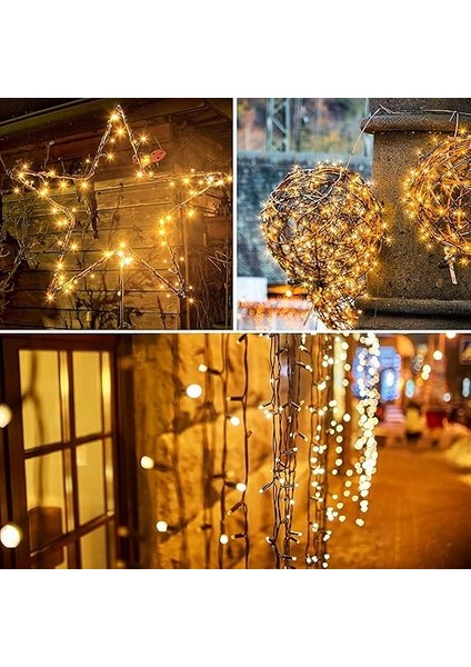 Home Güneş Enerjili 10 Metre 100 LED Dış Mekan Dekoratif Bahçe Işık Zinciri Sıcak Beyaz, 8 Farklı Işık Modu, Solar LED Aydınlatma Balkon, Çit, Ağaç, Teras ve Yılbaşı Süsleme (【2 Paket】) modelleri