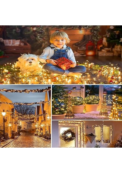 Home Güneş Enerjili 10 Metre 100 LED Dış Mekan Dekoratif Bahçe Işık Zinciri Sıcak Beyaz, 8 Farklı Işık Modu, Solar LED Aydınlatma Balkon, Çit, Ağaç, Teras ve Yılbaşı Süsleme (【2 Paket】) indirimleri