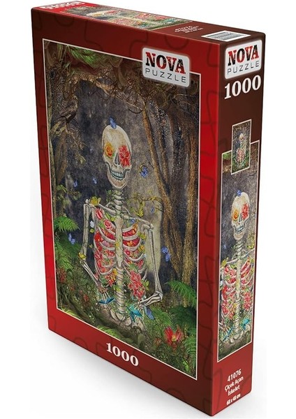 Puzzle 1000 Parça - Çiçek Açan Iskelet
