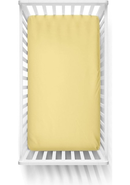 Süprem Penye Lastikli Bebek Çarşafı- Sarı (Sarı / 70C)