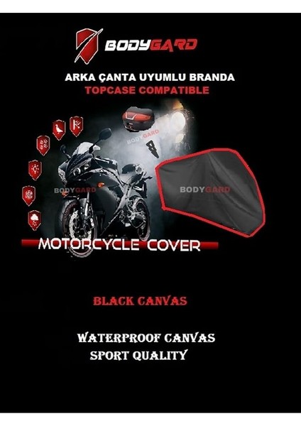 Yamaha Nmax 155 Abs Motosiklet Brandası Arka Çanta Uyumlu Branda,örtü-Siyah