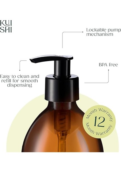 Pompa Dispenseri ile Kahverengi Amber Plastik Şişeler [250ML x 1], Bpa Içermeyen Plastik Pompa Şişeleri, El Yıkama, Losyonlar, Dezenfektanı, Şampuan, Saç Kremi, Duş Jeli Için Boş Pompa Dağıtıcı fırsatları