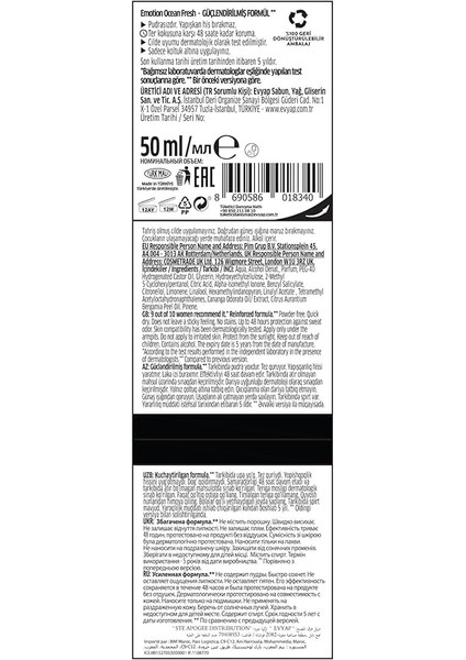 Ocean Fresh Roll On, 50 Mililitre fırsatları