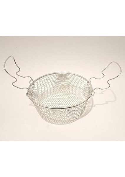 Paslanmaz Çelik 20CM Fritöz Sepeti Fonksiyonel Çift Kulp Kızartma Teli Pratik Cips Kevgiri modelleri