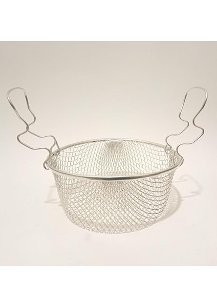 Paslanmaz Çelik 20CM Fritöz Sepeti Fonksiyonel Çift Kulp Kızartma Teli Pratik Cips Kevgiri fırsatları