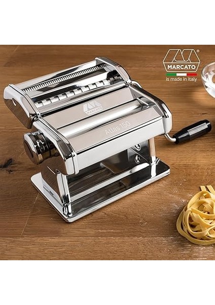 Atlas Makarna Makinesi, Paslanmaz Çelik, Alüminyum, 40 x 30 x 20 Cm, Gümüş fiyatları