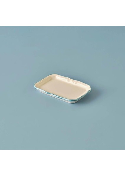 Maison Mabel Stoneware Mini Sunum Tabağı, Mavi, 14 x 9,5