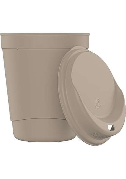 Reusable Cup/tekrar Kullanılabilir Kapaklı Kahve Kupası/taşınabilir Sert Plastik Bardak - 3'lü Karışık Renk(Turuncu-Lacivert-Kahverengi) - 300ML / Yıkanabilir/bpa & Bps Içermez fırsatları