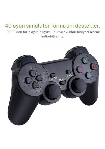 Oyun Konsolu, 4K Hdmı, 10000+ Klasik Oyun, 2.4g Kablosuz Kontrol, 256MB Ram, 128MB Flash, Gb2 Cpu fırsatları