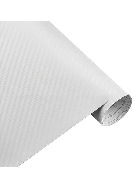 3D Beyaz Karbon Folyotırtıklı Desen Hava Kanallı Kendinden Yapışkanlı Otomobil Jant Motorsiklet Bisiklet Mobilya Beyaz Eşya Aksesuar Kaplama Folyosu (152CMX2METRE) fiyatları