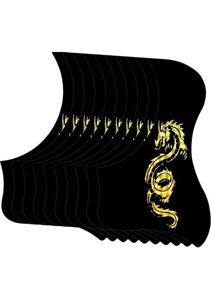 Klasik Gitar Pena Koruyucu Sticker Ejderha Desenli Folk Gitar Pena Koruyucu 10LU Paket -Çizik Gitar Koruyucu