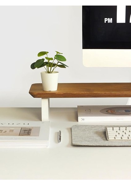 Wood Monitör Yükseltici, Monitör Standı, Ahşap Ekran Yükseltici (Meşe) indirimleri