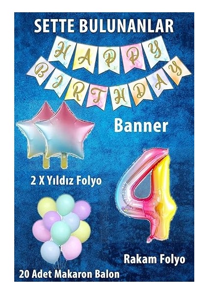 Gitti Gökkusagi Konsept Dogum Günü Seti (4 Yas) fiyatları