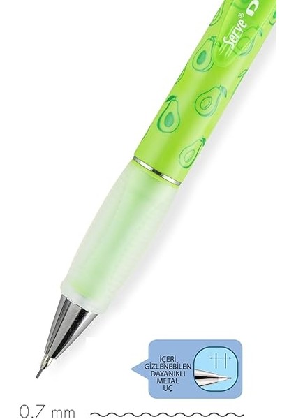 Deep Mekanık Kursun Kalem 07MM Fos Yesıl Avokado modelleri