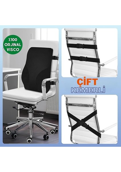 Nesil Visco Bel Yastığı Sırt Minderi Ortopedik Bel Minderi Ortopedik Sırt YASTIĞI%100 Visco Destek Minder fırsatları