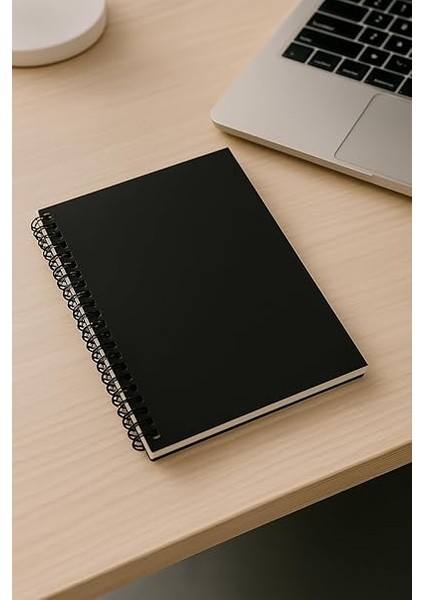 Tanıtım Kareli Spiralli Not Defteri, A5 Boyut (15X21 Cm), 60 Yaprak, 90GR. Ivory Kağıt, Ofis Için Ideal (Siyah Kapak) fiyatları