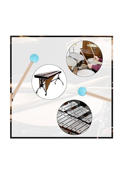 Vurmalı Tokmak Kauçuk Tokmak Vurmalı Ksilofon Çan Tokmakları Vurmalı Çalgı Aksesuarları (Blue) fırsatları