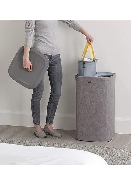 Joseph Tota 60 Litre Çamaşır Ayırma Sepeti, Gri modelleri