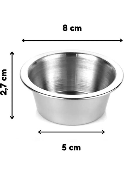 Home Sosluk 6 Lı Paslanmaz Çelik Mini Kase Lokumluk Reçellik Çerezlik Sosluk 6 Adet 8 cm Metal fiyatları