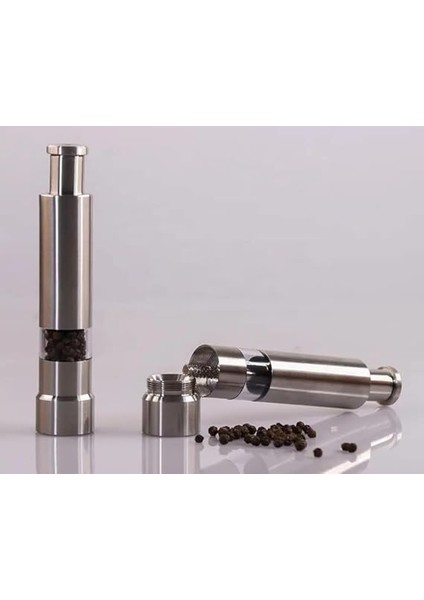 Home 2'li Çelik Manuel Basmalı Karabiber ve Tuz Değirmeni Seti – Baharat Değirmeni, Paslanmaz Çelik, Ergonomik Tasarım, Dayanıklı Öğütücü Mekanizma fırsatları