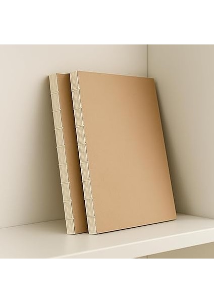 Tanıtım Özel Tasarım Kraft Kapaklı A4 Defter - 180 Derece Açılabilir, Sırtı DIKIŞLI,%100 El Işçiliği, Ofis, Okul, Günlük Kullanım Için Ideal Defter (Çizgisiz) fiyatları
