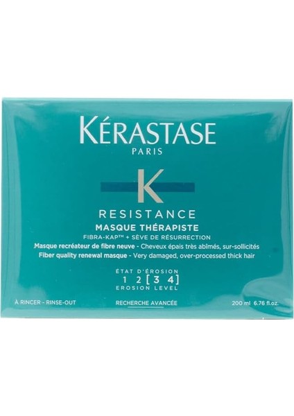 Resistance Therapiste 3-4 Aşırı Işlem Görmüş Saçlar Için Bakım Maskesi 200ML
