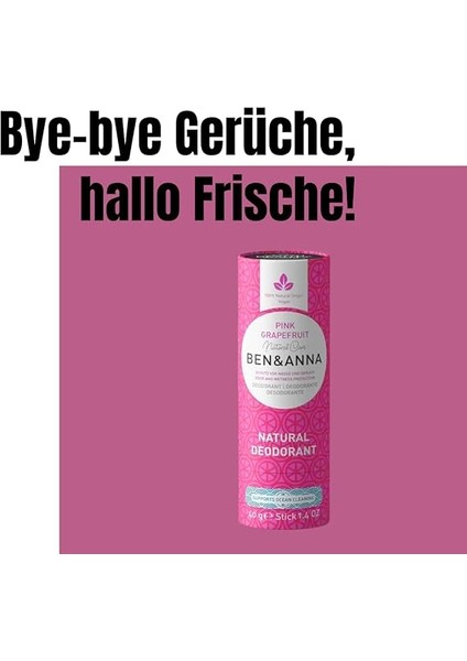Ben & Anna Pink Grapefruit Vegan Deodorant Stick 40 G 94958 indirimleri