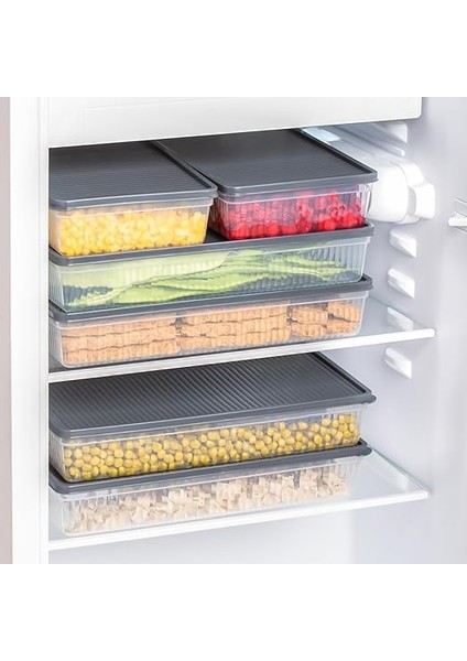 1101 4 Lü Dikdörtgen No-Frost Derin Dondurucu Çok Amaçlı Yiyecek Saklama Kabı Seti fırsatları