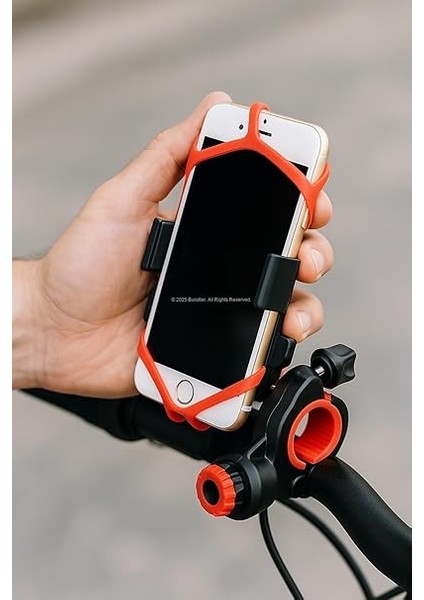 Lastik Destekli, Standlı Bisiklet Telefon Tutucu, 360° Döner Ayarlı, Titreşim Engelleyici, Silikon Emniyet Kemerli, Gidon Üzerine Montajlı, Universal Uyumluluklu, Abs Malzeme, Güvenli Sürüş I fiyatları