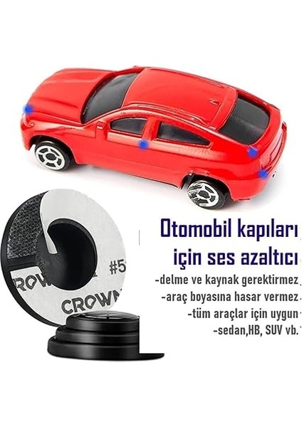 Araba Kapı Ses ve Darbe Emici Pad, 10 Adet, Siyah, Darbelere Karşı Koruyucu, Kolay Montaj, Pratik ve Dayanıklı Tasarım fırsatları