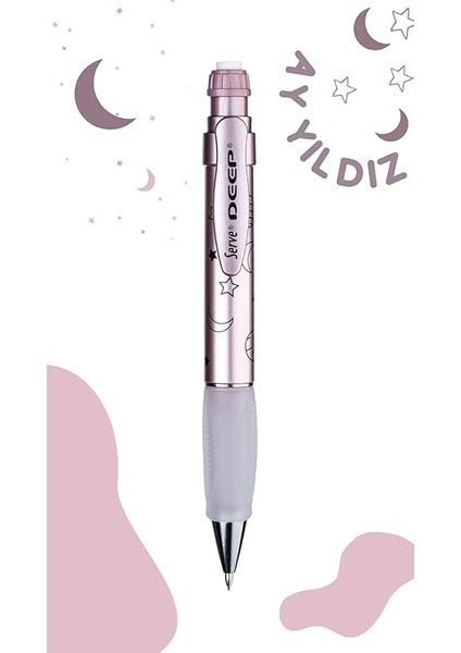 Deep Mekanik Kursun Klm 07MM Metalık Roze Ay-Yıldız Deseni fiyatları