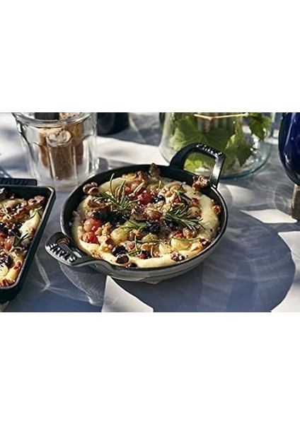 Toz Istiflenebilir Fırın Kabı, Yuvarlak (16 Cm, 0,4 L Içerisinde Bulunan Mat Siyah Kaplı Tepsi Ile) Grafit Grisi fiyatları