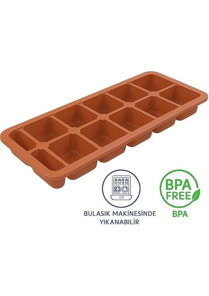 Silikon Tabanlı 12'li Kapaksız Buz Kalıbı – Küp Şekilli, Parmakla Kolay Çıkarma Özellikli, Renkli Plastik Yapı indirimleri