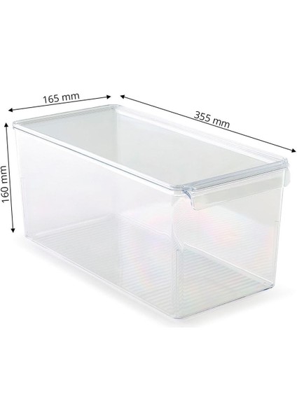 M-E73-20-16 Kapaklı Küp Düzenleyici Şeffaf fırsatları