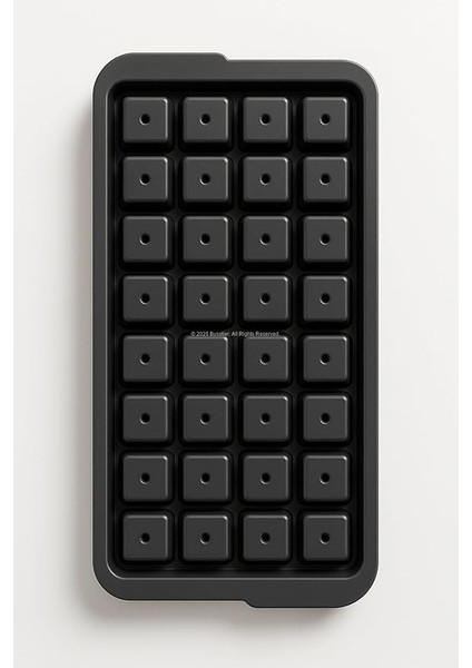 Plastik Buz Kalıbı 32 Bölmeli Kare Küp Şeklinde Buzluk Kalıbı Su Doldurma Kapaklı Sızdırmaz Tasarım Gıda Uyumlu Malzeme