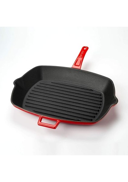 Metal Döküm Izgara Tava, Metal Saplı, 26X32 Cm, Siyah fiyatları