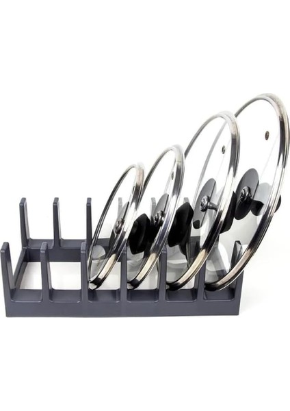 Home 6 Bölmeli, Tencere Kapağı Düzenleyici Raf – Mutfak Dolabı ve Çekmece Içi Kapak Organizeri, Dayanıklı Plastik, Farklı Boyutlara Uygun, Alan Tasarrufu Sağlayan Saklama Rafı modelleri