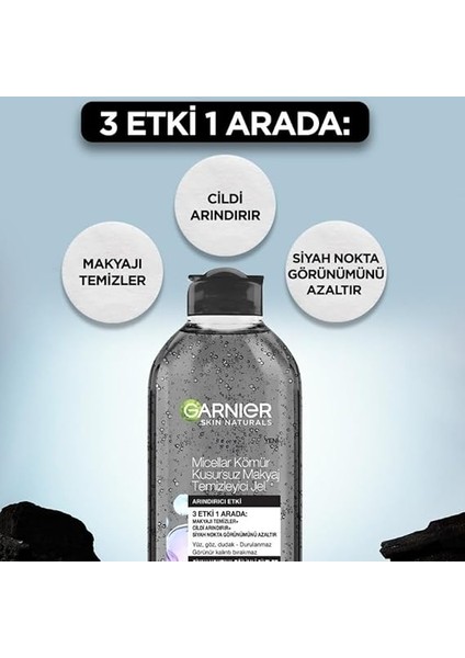 Micellar Kömür Kusursuz Makyaj Temizleyici Jel (400 Ml) fiyatları
