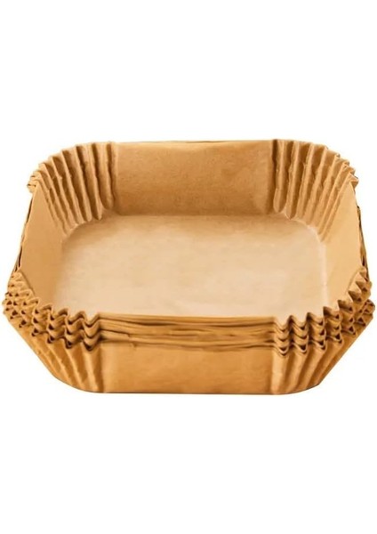 Airfryer Pişirme Kağıdı, Fritöz Yağlı Kağıdı, Yanmaz Kağıt 50 Adet (Kare)