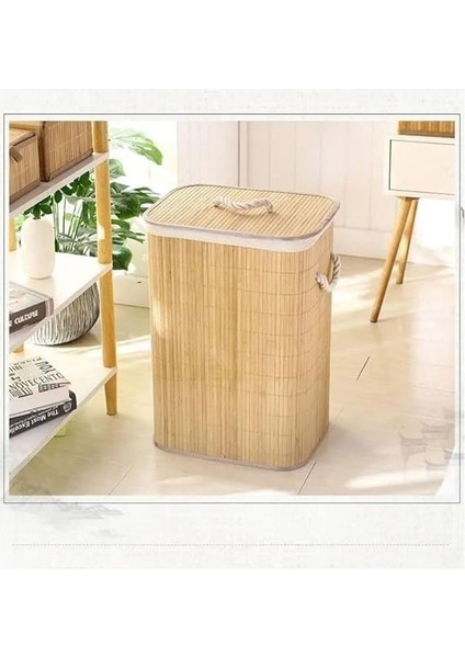 Kirli Çamaşır Sepeti, Dikdörtgen Form, Beyaz Iç Kaplama, Kulplu fırsatları