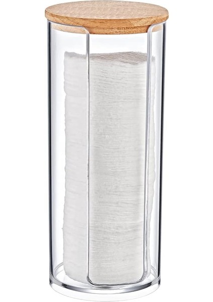 Ahşap Kapak Akrilik Disk Pamukluk Organizeri, Ahşap Kapaklı Pamukluk, Akrilik Pamukluk