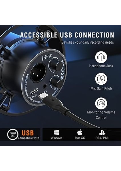 Xlr Studio Microfoon Dynamisch, USB Microfoon Pc Voor Streaming Podcast Gaming, Compatible With Playstation Mac Mixer Geluidskaarten fırsatları