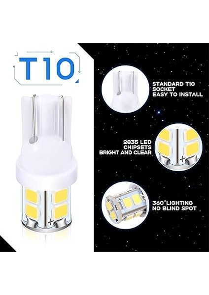 LED Araba Ampulleri, 24 Parça LED Iç Yedek Ampuller, Süper Parlak Kubbe Işık Ampulleri, Arabalar Için LED Ampuller Kiti, Araba Içleri Kubbe Harita Kapı Nezaket Plaka Işıkları (T10 31MM 42MM) indirimleri