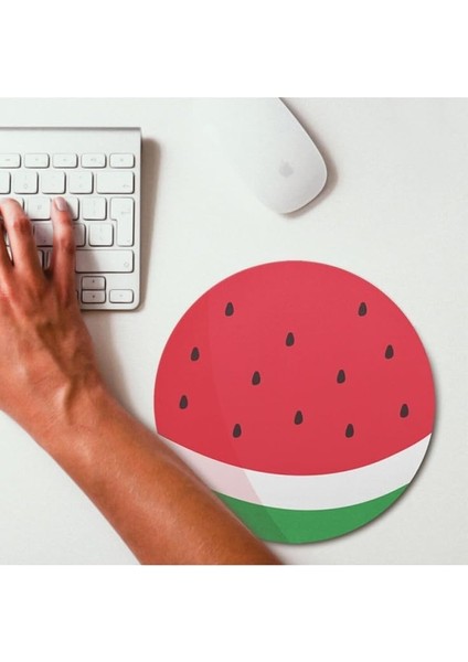 Karpuz Desenli Yuvarlak Mouse Pad - Mousepad - Mouse Pad - Fare Altlığı indirimleri