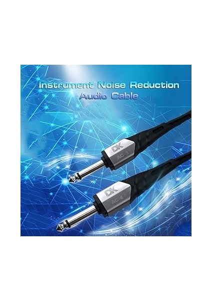 Gitar Ara Kablosu 3.0 10FT Enstrüman Kablosu Gürültü Azaltma O Kablo 6.35MM Erkek Jack O Kablosu Elektro Gitar Bas Için Ac-03 fiyatları