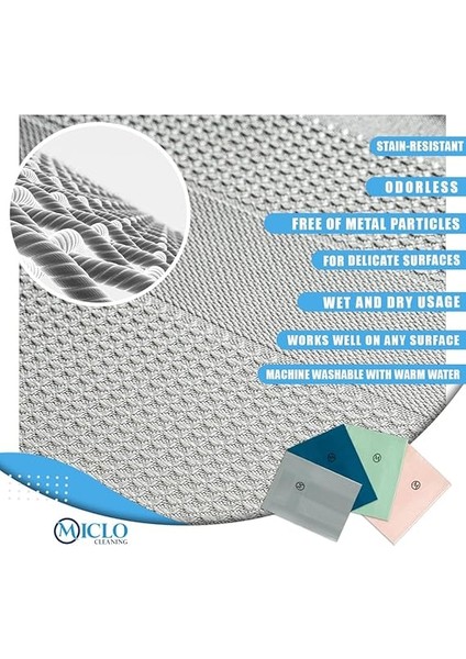Cleanıng Mikrofiber Temizlik Bezi | Sihirli Bez, Cam ve Ayna Bezi | 4'lü Paket | Somon Serisi modelleri