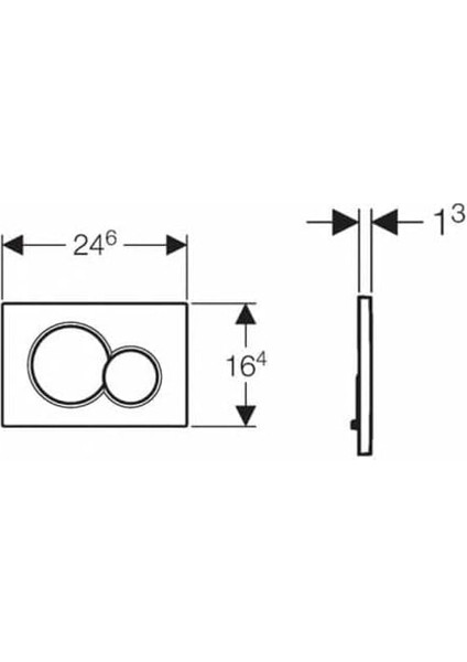 SIGMA01 Tetikleme Plakası, Krom Kaplı Plastikten Yüksek Kaliteli Basma Plakası, 2 Miktarlı Yıkama Için, Önden Çalıştırma, Basma Çubukları Ses Yalıtımlı, Ürün No. GEB115770215 modelleri