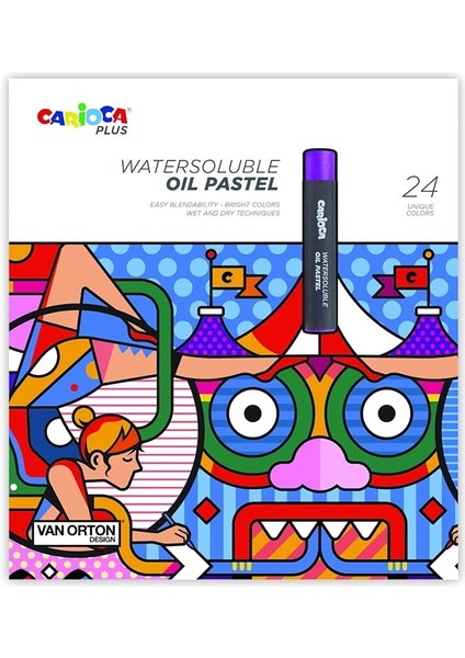 Plus Watersoluble Yağlı Pastel 24'lü (Suda Çözünür)